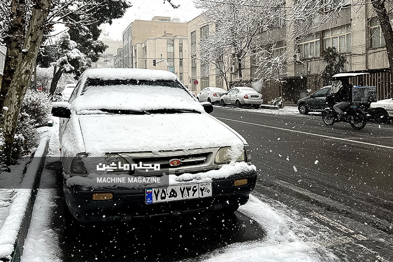 Snow and cars in Tehran 23