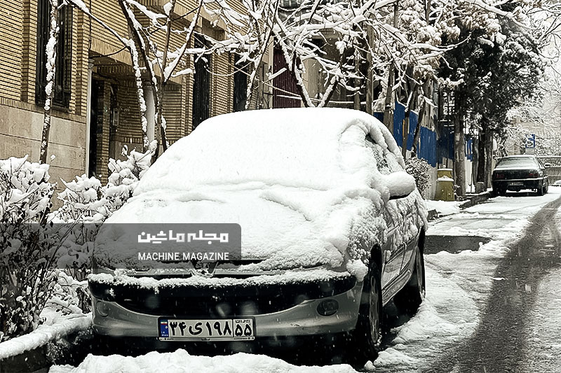 Snow and cars in Tehran 24