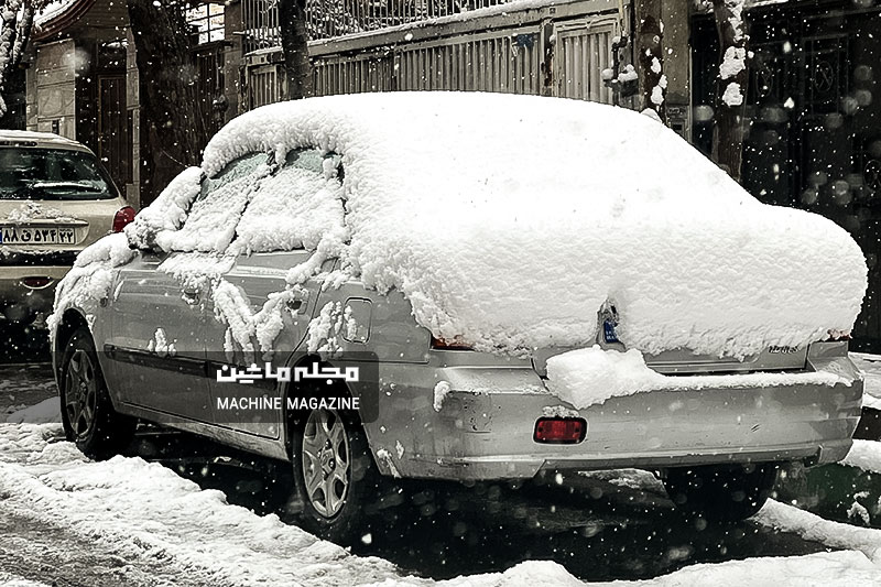 Snow and cars in Tehran 25