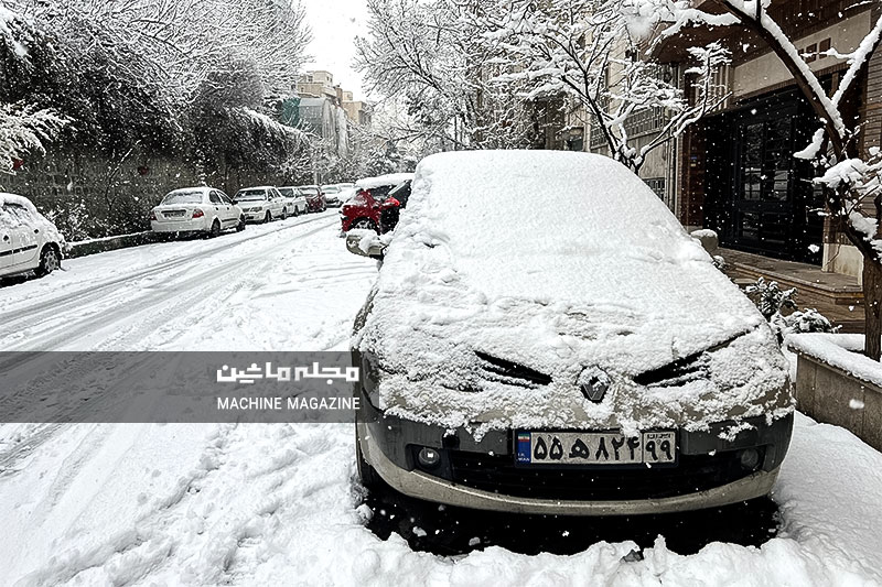 Snow and cars in Tehran 29