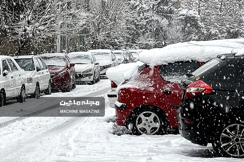Snow and cars in Tehran 30
