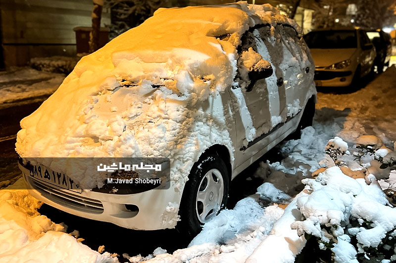 Snow and cars in Tehran 32