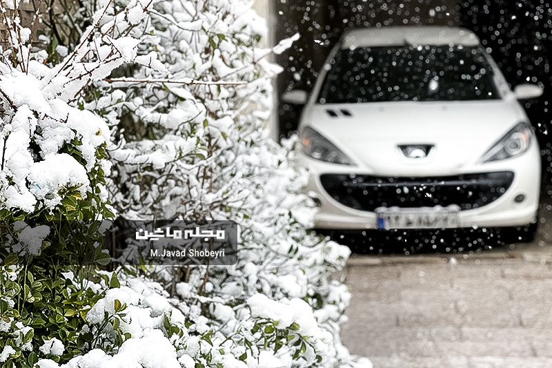 Snow and cars in Tehran 6