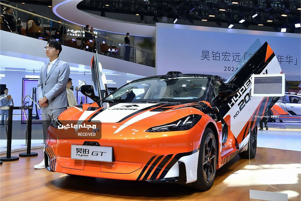 خودروی اسپرت الکتریکی گک آیون هایپر جی تی در نمایشگاه خودرو گوانگژو 2023