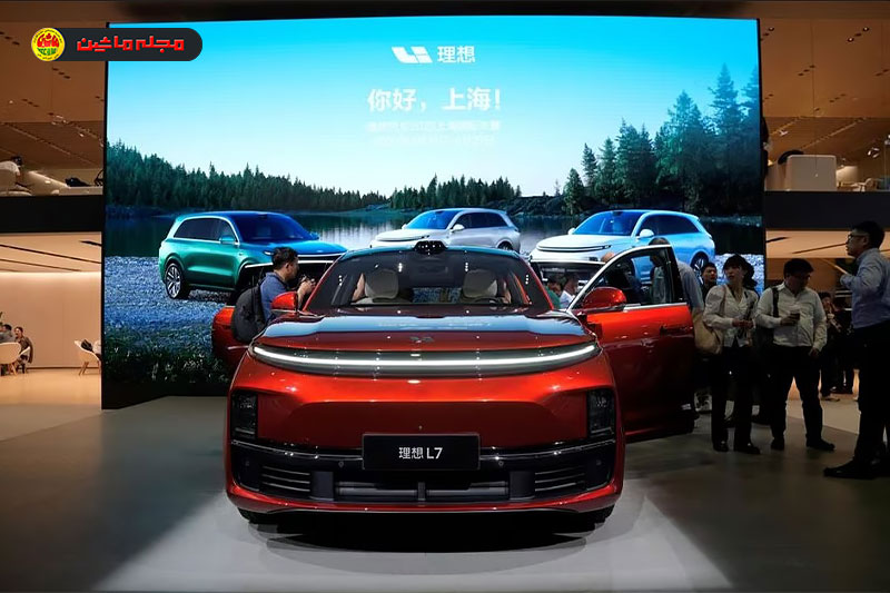 شاسی بلند الکتریکی ال آی ال7 در نمایشگاه خودرو شانگهای