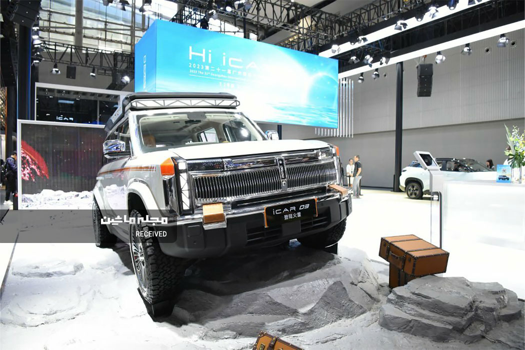 شاسی بلند الکتریکی چریآی کار 03 در نمایشگاه خودرو گوانگژو 2023