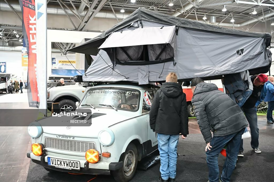 چادر سقفی بر روی خودروی ترابانت در نمایشگاه گردشگری و کاروان آلمان 2023