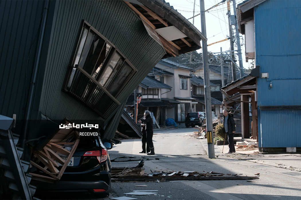 واژگونی ساختمان‌ها بعد از زلزله ژاپن