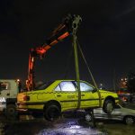 سیل مشهد در جان خودروها