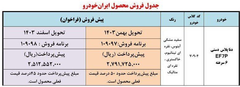 فروش دنا پلاس دستی ۶ سرعته