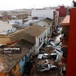 خسارت سنگین به خودروها بعد از سیل اسپانیا