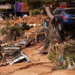 خسارت سنگین به خودروها بعد از سیل اسپانیا