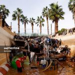 خسارت سنگین به خودروها بعد از سیل اسپانیا