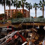 خسارت سنگین به خودروها بعد از سیل اسپانیا