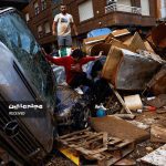 خسارت سنگین به خودروها بعد از سیل اسپانیا