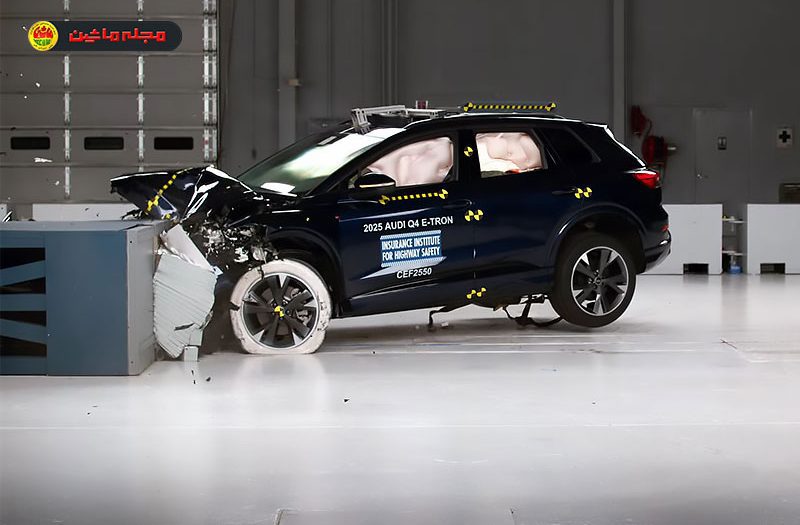 عملکرد ضعیف آئودی Q4 e-tron در تست تصادف مؤسسه IIHS
