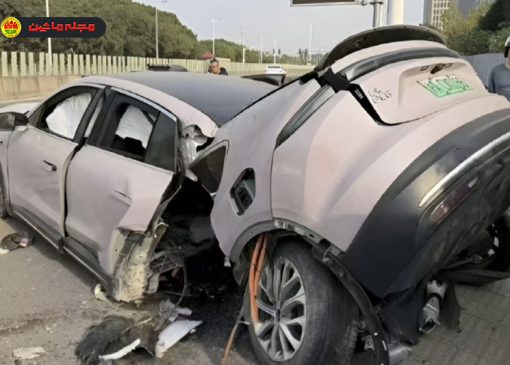 نجات سرنشینان نیو EC6 در تصادف شدید شانگهای