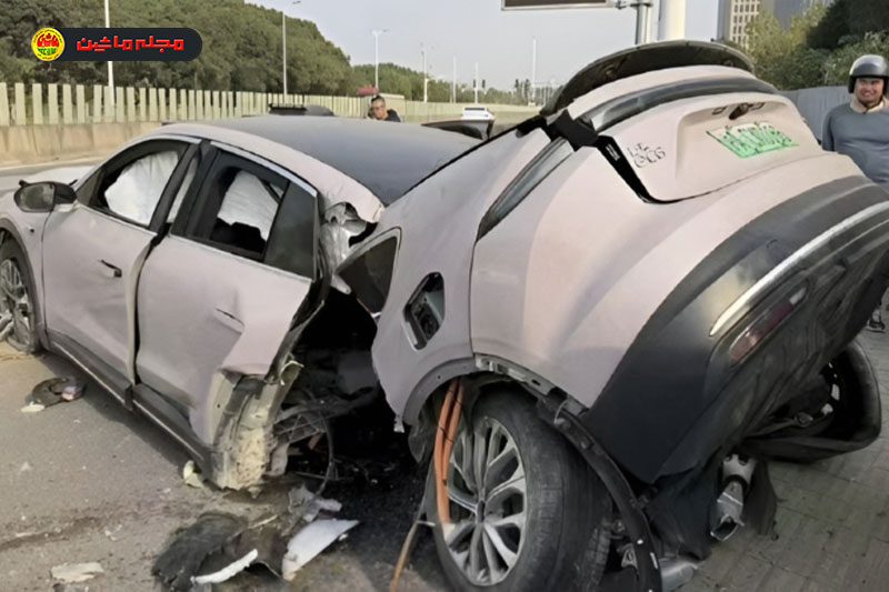 نجات سرنشینان نیو EC6 در تصادف شدید شانگهای نجات سرنشینان نیو EC6 در تصادف شدید شانگهای